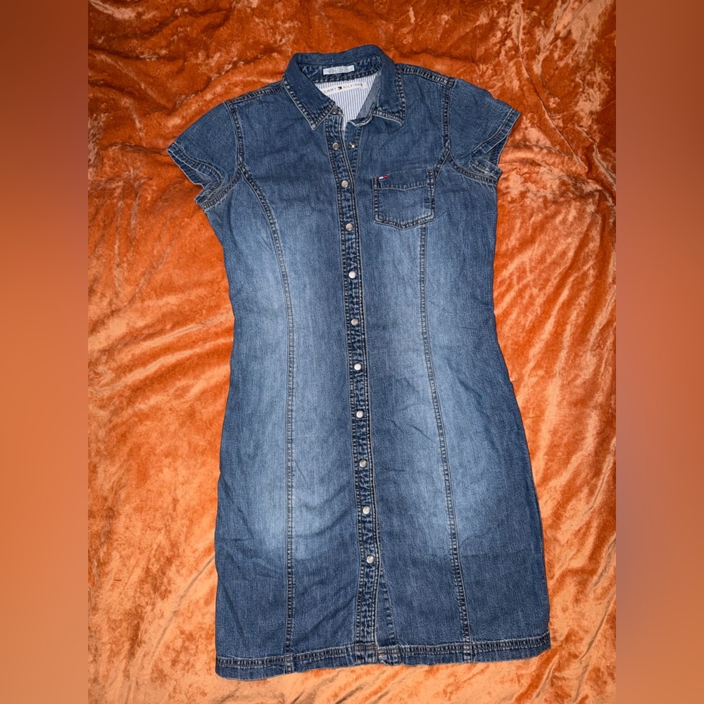 Y2K Tommy Hilfiger Denim Button Down Dress